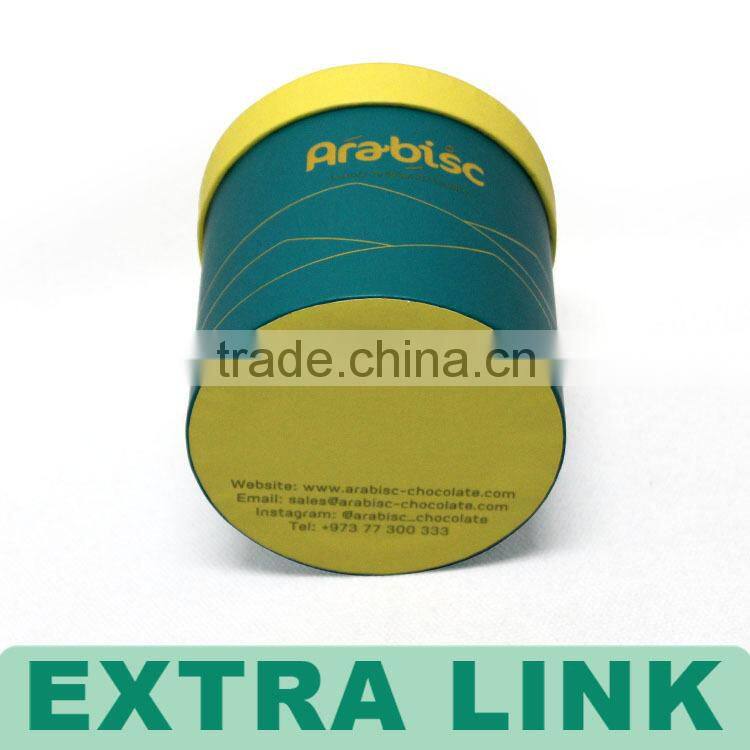 Coffee Tea Cup Recycle Embossing Rigid Round Kraft Paper Cylinder Box