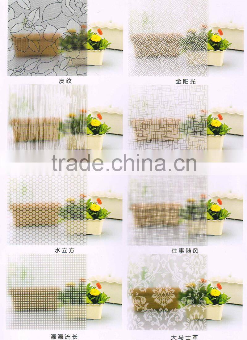 decorative laminated painted glass for wardrobe sliding door glass