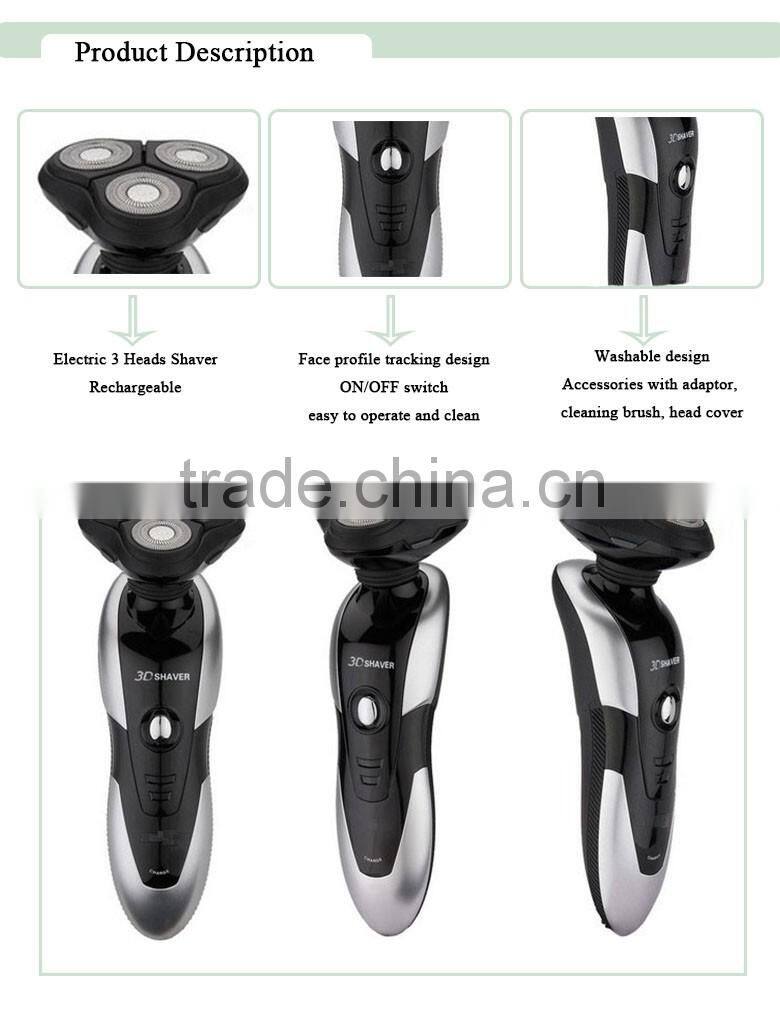 Professional 3 heads electric men shaver trimmer Rechargeable razor