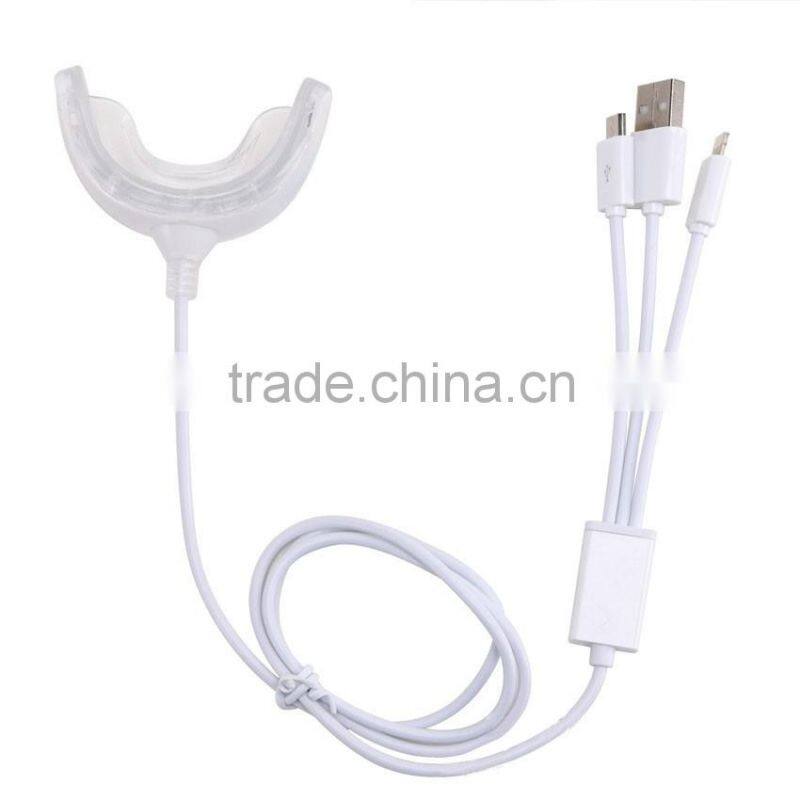 Newest phone connected teeth whitening mini light with USB/Android/iPhone interface
