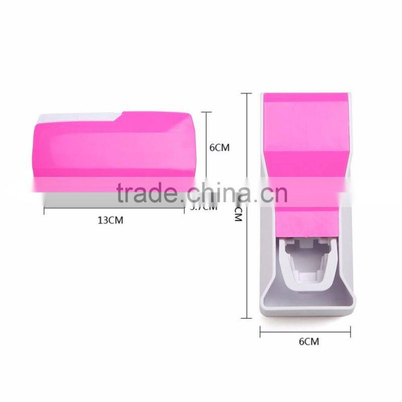 Cosylife Toothpaste Dispenser Toothbrush Holder and Toothpaste Squeezer Kit Wall Mounted Kid's 5 Toothbrush holders with Cover