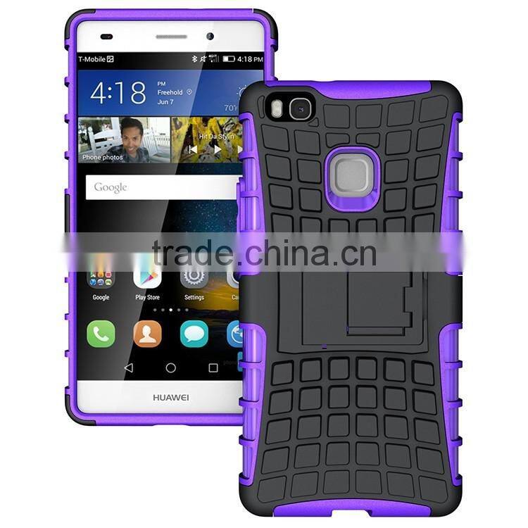 For HUAWEI P9 Lite Armor CASE Heavy Duty Hybrid Rugged TPU Impact Kickstand Hard Cover ShockProof Case