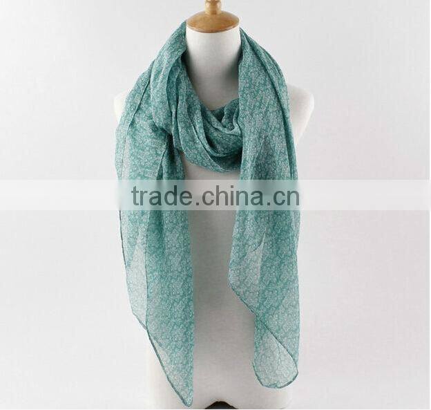Fashion Design Women's Long Print Cotton Voile Scarf Wrap Ladies Shawl Scarves & Wrap