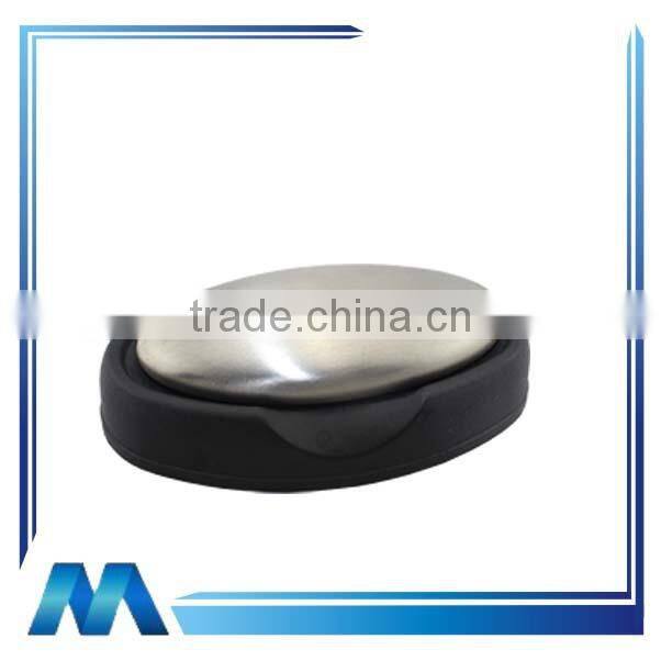 oval shaped seafood soap with colorful holder