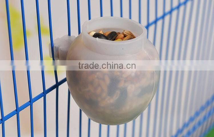 Bird drinking cup rice bowl plastic pots round shape birds supplies for pigeon parrot Bird food feeders