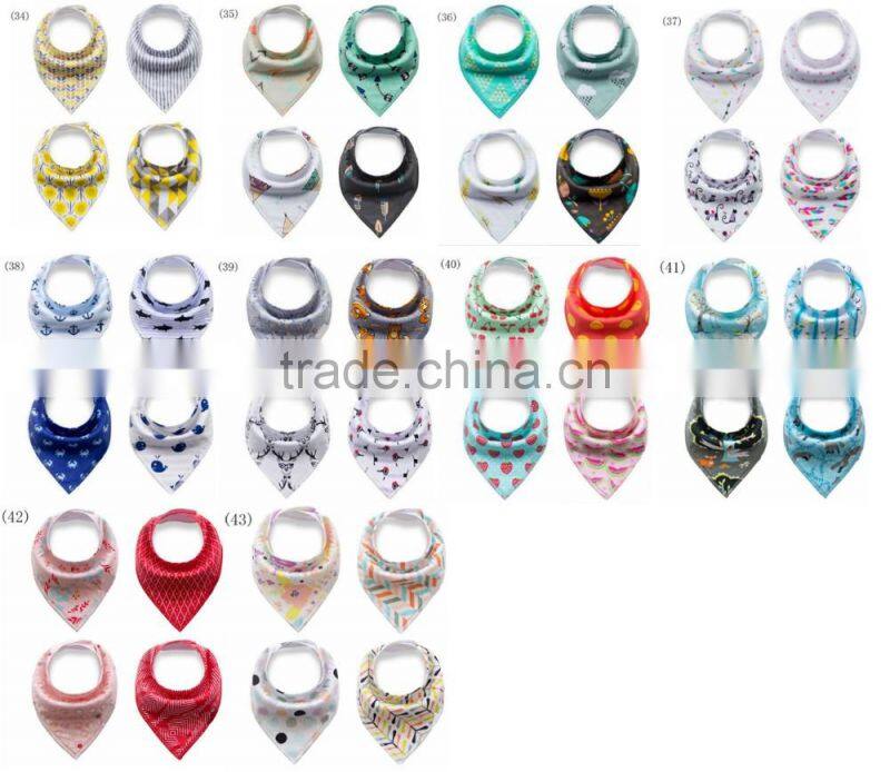 2017 back fleece 100% organic cotton baby bandana drool bibs