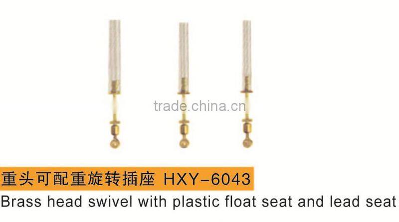 Brass fishing head swivel with float and lead seat