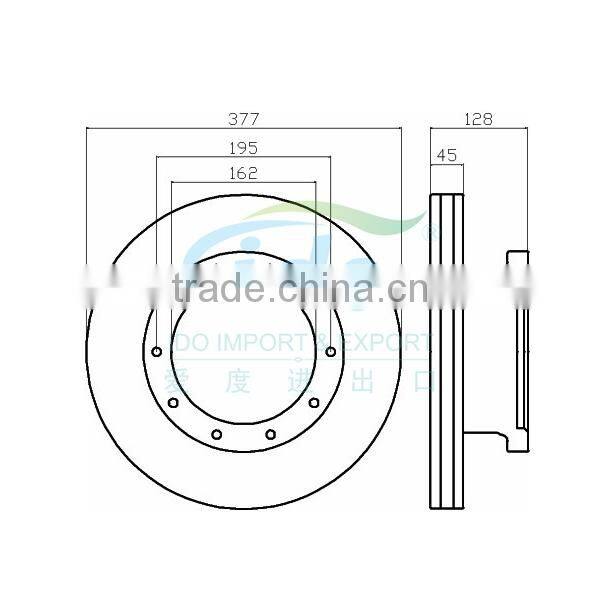 Truck brake disc price for MAN 81508030020
