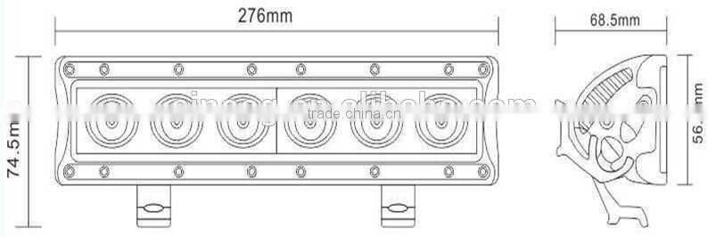 10.5 inch 30 watt Auto led bar light for tractor, machines, 4x4 offroad driving lights