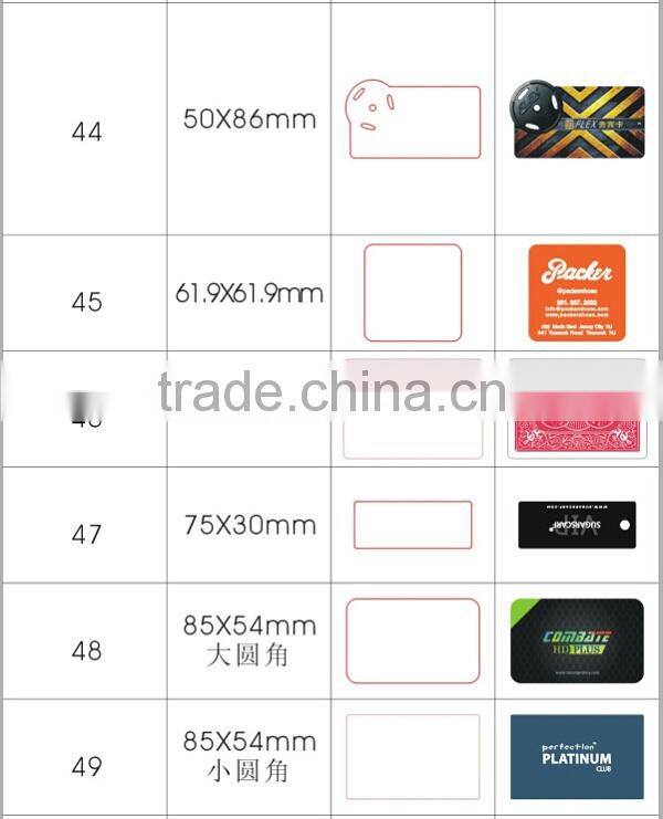 ISO CMYK Printed Membership Plastic Combo Card with Hole punching