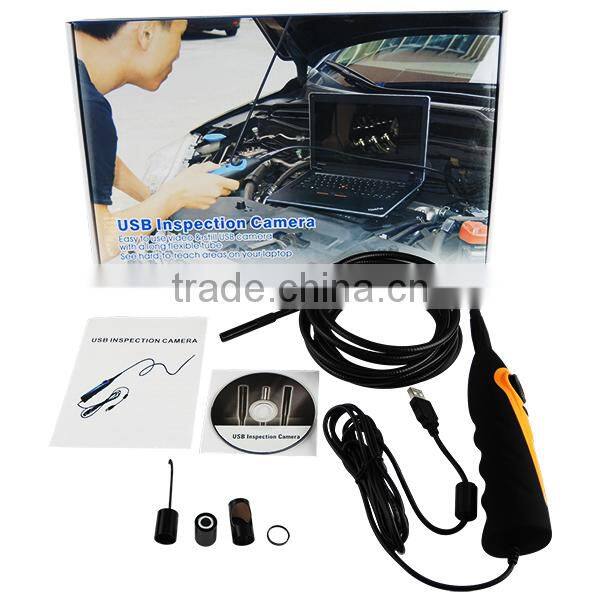 High Definition USB Video Inspection Borescope/ 3M Cable Endoscope Pipe Snake Scope 8.5mm HD Camera 6 LED