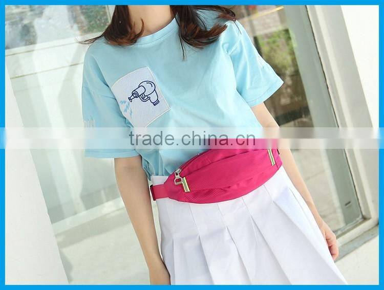 China Wholesale Cheap Simple Polyester Nylon Running Waist Bag /fanny Pack
