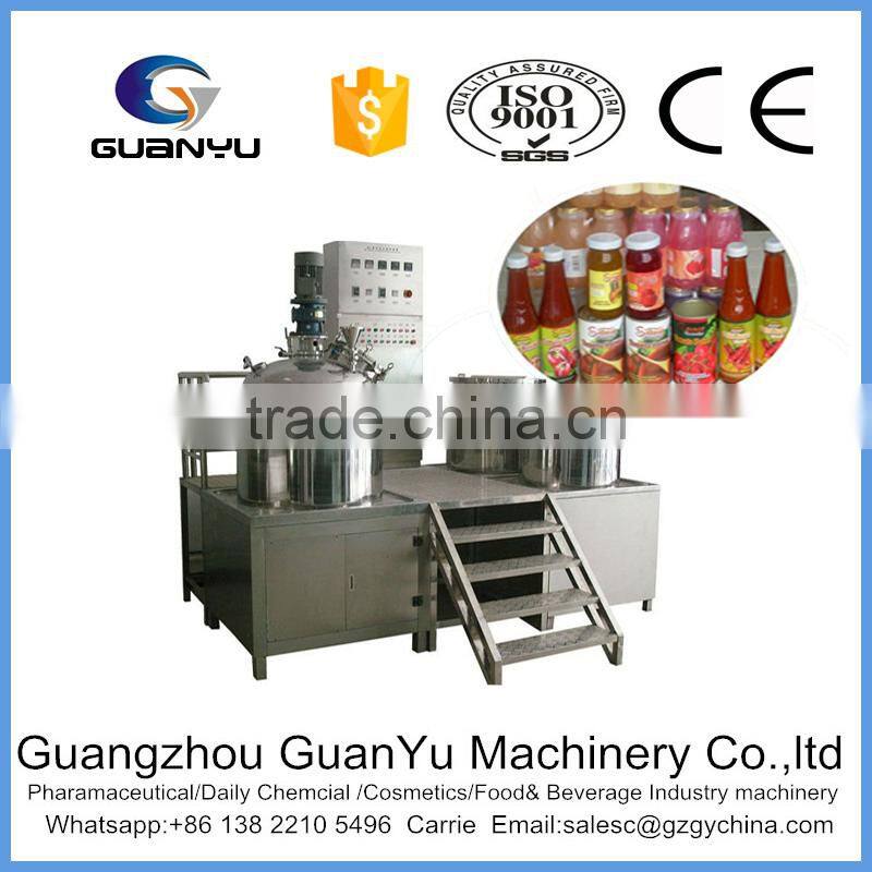 2017 popular hot sales vacuum emulsifying mixer for mayonnaise mixing,heating and blending