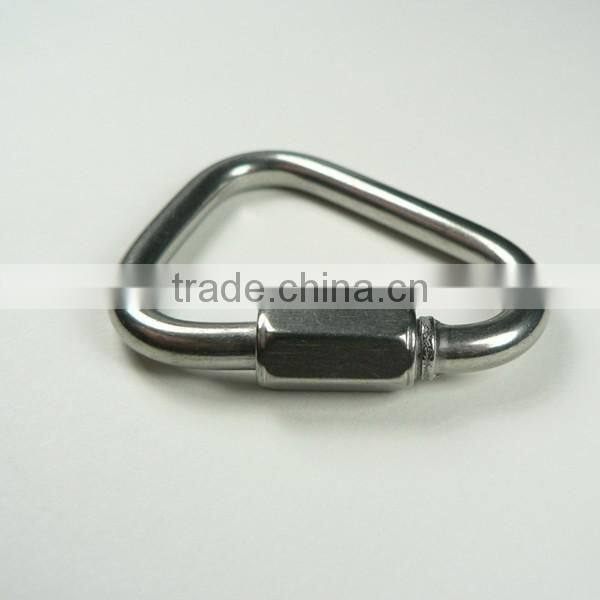 China Factory 12mm CE polished Stainless Steel 316 triangle Quick Link for chain lifting