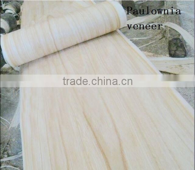 1220x2440mm 0.3mm paulownia face veneer for furniture wall hotel decoration