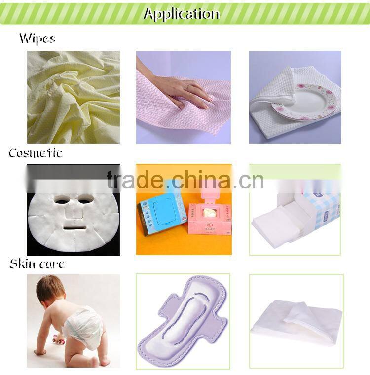 Made in China hydrophylic skin friendly no toxic 100% spunlace spunlace non woven fabric