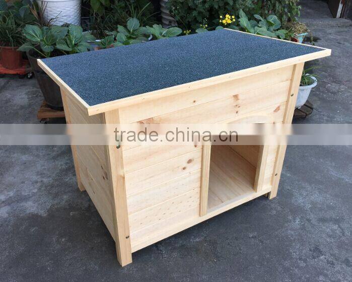 Flat and waterproof roof custom wooden dog house for sale