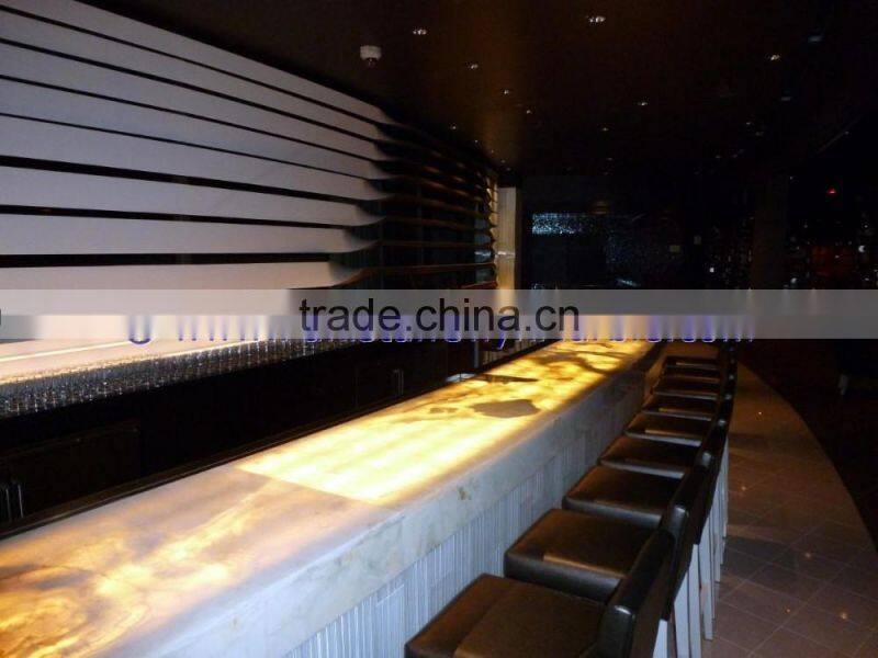RESONABLE BACKLIT ONYX COUNTERTOPS FOR BAR RECEPTIONS