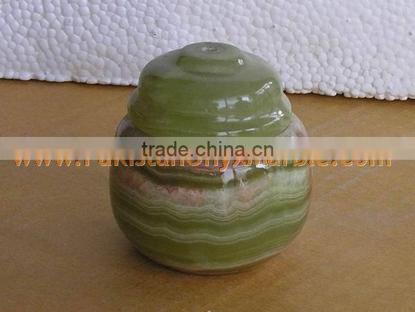 GOOD QUALITY FACTORY PRODUCUNG ONYX CANDY JARS POTS HANDICRAFTS