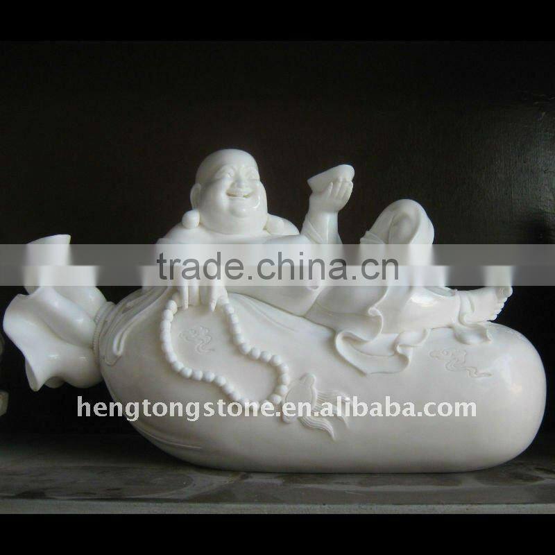 Small Marble Art Craft of Laughing Buddha Statue