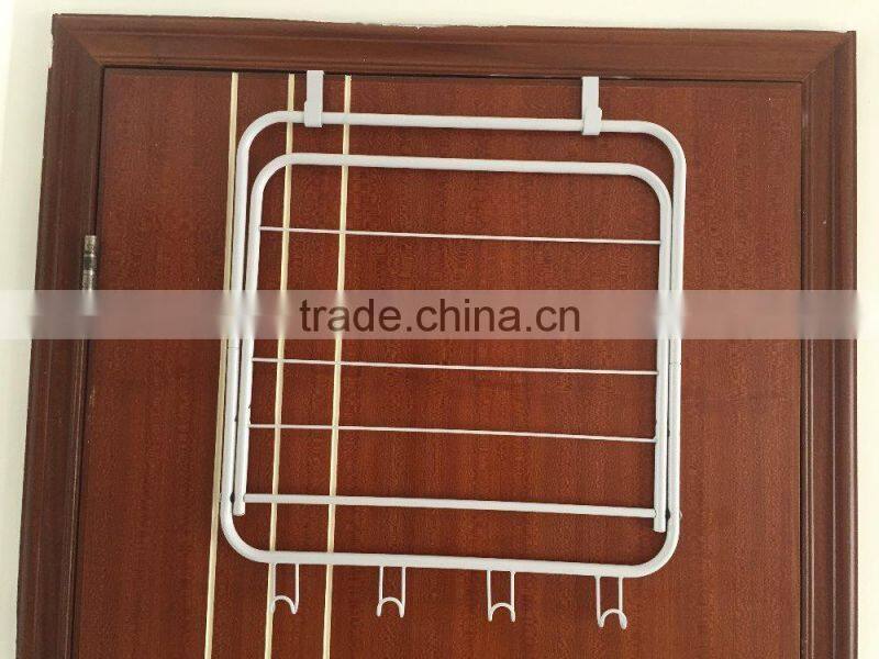 vivinature 4 Hook Over the Door Rack Hanger for Hanging Clothes Coat Hat Belt Metal