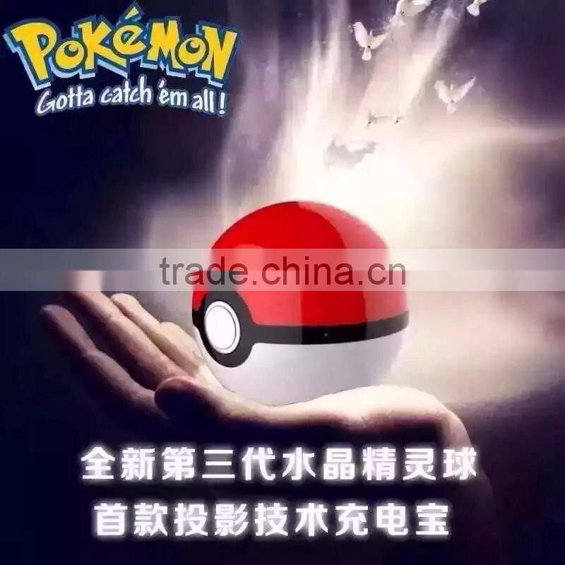 Pokemon Go Pokeball Hot Sales porjector Power Bank 12000mah Poke luminescent Ball Mobile Charger