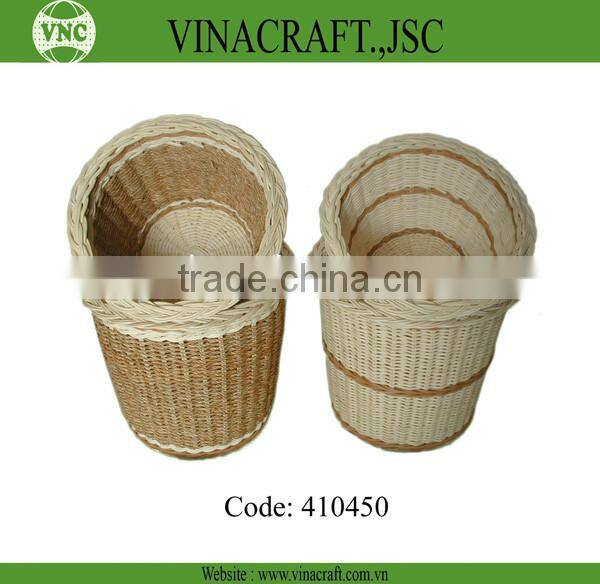 Bamboo waste basket set of two