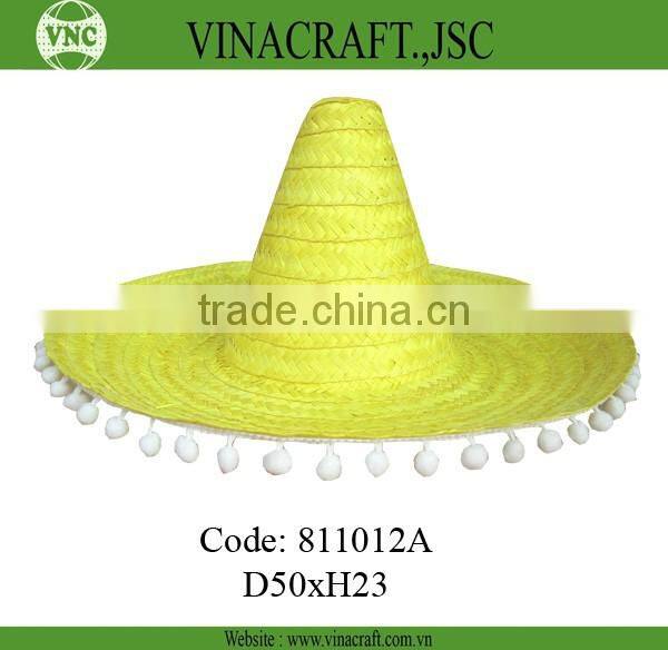 Mexican sombrero straw hat bamboo hat