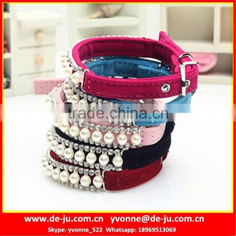 Orange Plastic Balls Beaded Dog Collar