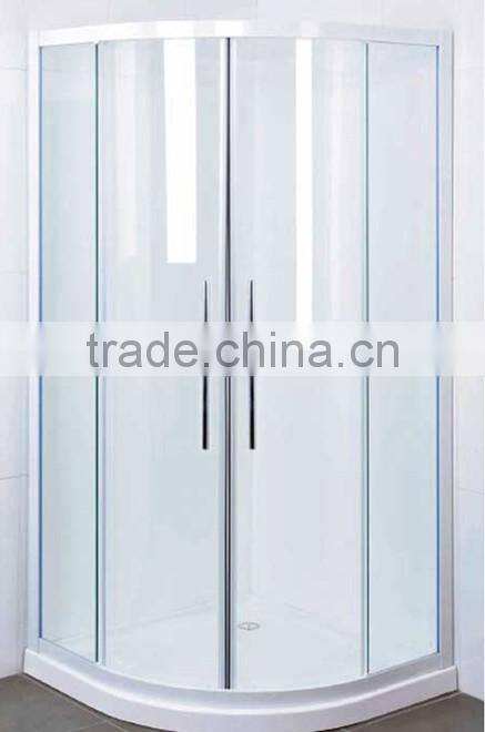 Free standing shower enclosure,double glass sliding door