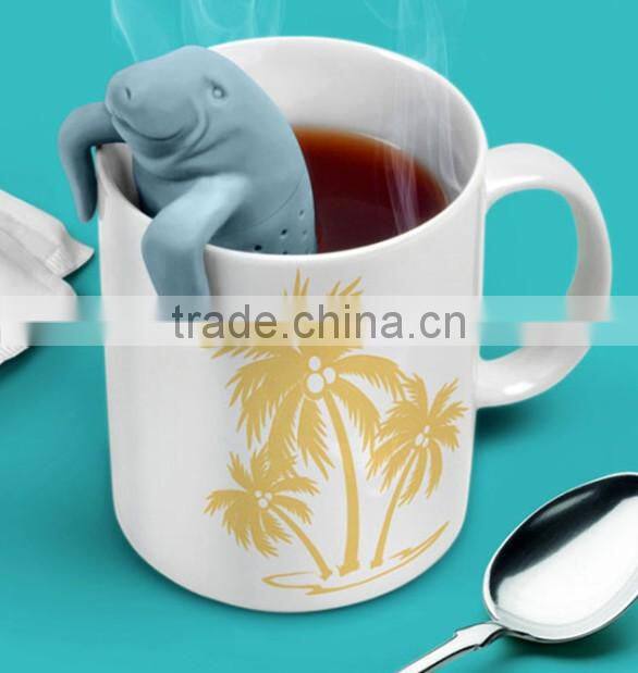 manatee animal shape tea infuser/ Silicone Tea bag
