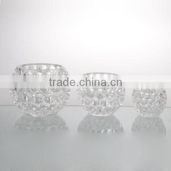 top grade diamond design clear votive party candle holders