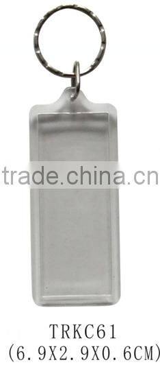 Good quality acrylic clear transparent keychain with custom design paper