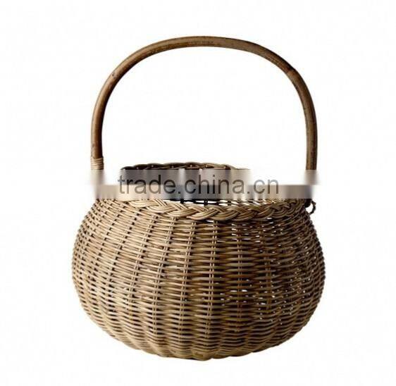 hot sell cheap hand weave rattan flower basket / fruit basekt decoration / wicker storage basket