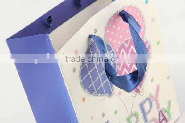Printed Foldable Gift Bag With Balloon Pattern/ Shopping Paper Bag