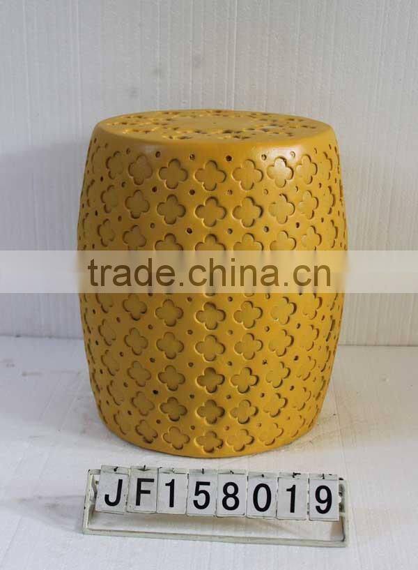 Outdoor fiberglass clay furniture stool chair