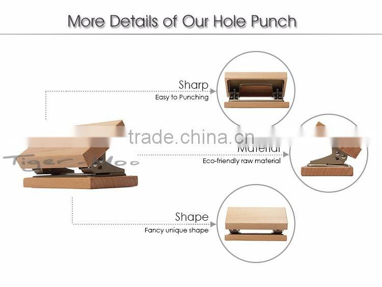 Office Stationery Wooden Paper Hole Punch Machine