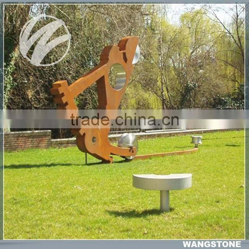 Mechanical Gear Design Corten Steel Sculpture for Outdoor Decoration