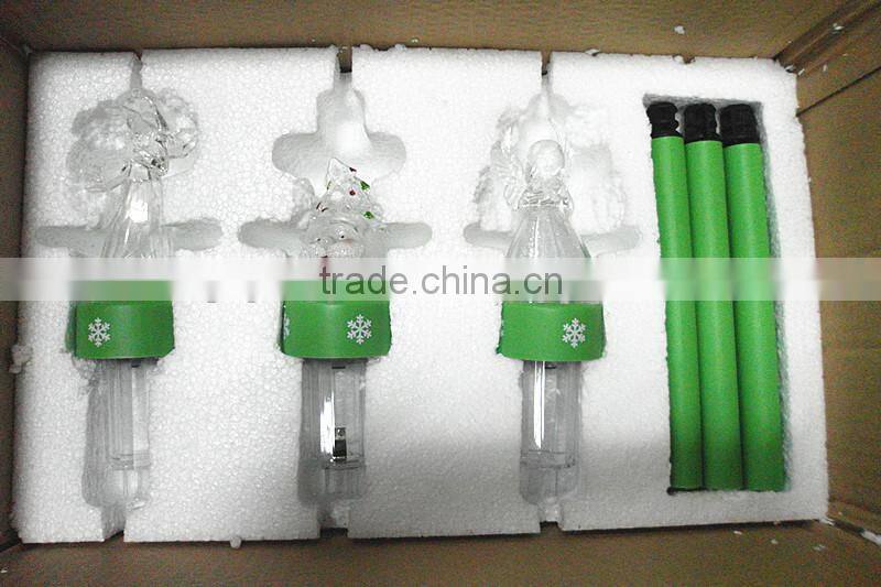 cheap plastic angel outdoor decoration 6H timer led garden light