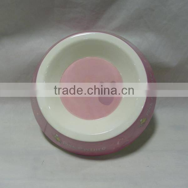 Pink Panther Ceramic Dog Bowl