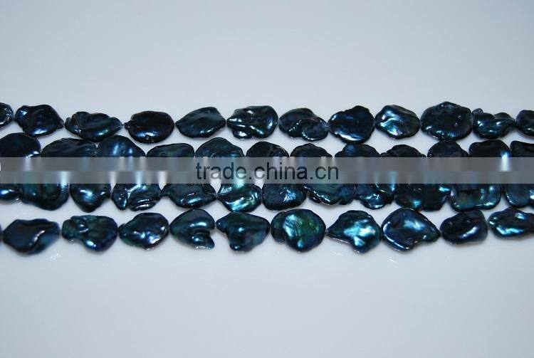 wholesale 7-8mm blue baroque freshwater pearl strand