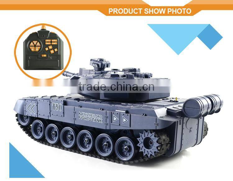 2.4G Military tank toy 1 8 scale rc tanks with sound and light, radiator plastic tanks
