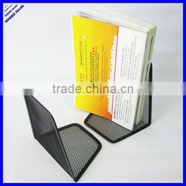 sturdy wire black metal mesh bookend,book holder stand