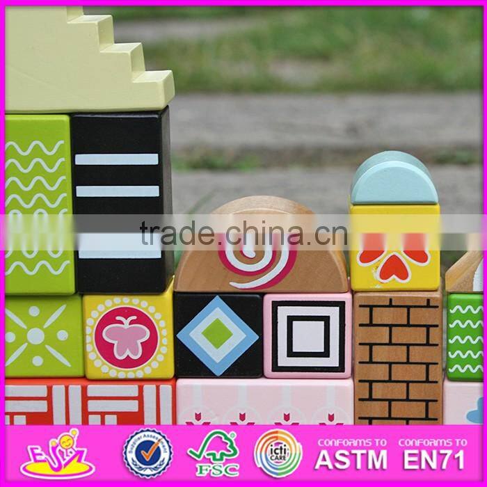 2017 new design 20 pieces preschool blocks toys wooden building toys for toddlers W13A125