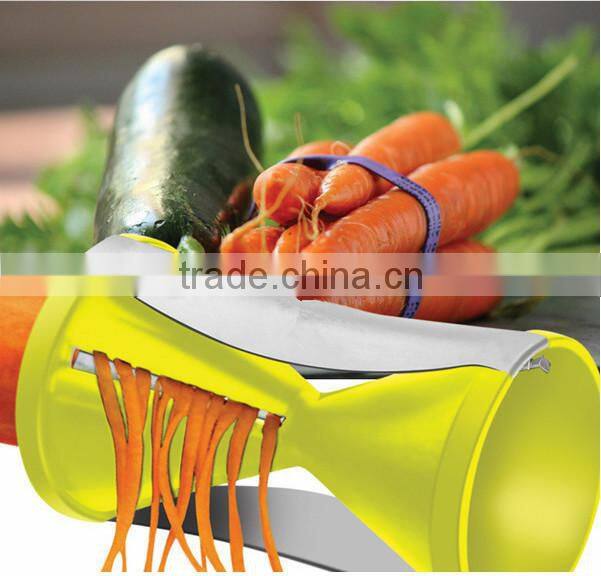 2015 new Spiral Vegetable Slicer/Spiral Cutter/Easy Operation Stainless Steel Vegetable Slicer