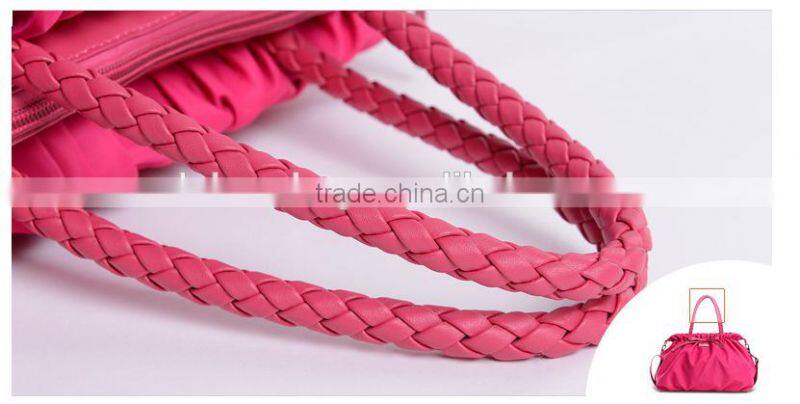 Fashion newest nylon pleated handbag for women