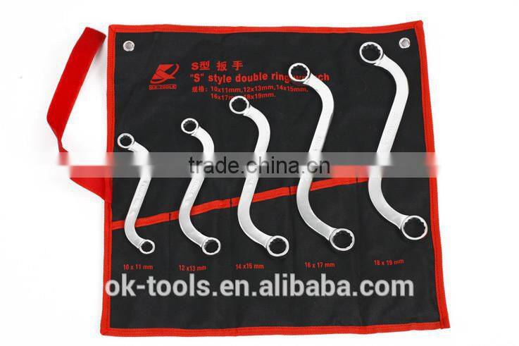 OK-Tools Wholesale Alibaba Supplier S-Type double end offerset ring sppanner set