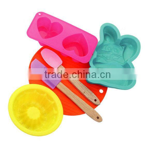 SS3153 4-Piece kids silicone baking tools/Cake Tools