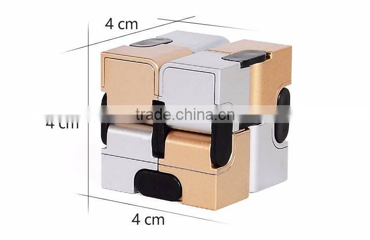 Original Factory wholesale Newest Fidget Cube Children Desk Toy Infinity Cube metal display cubes