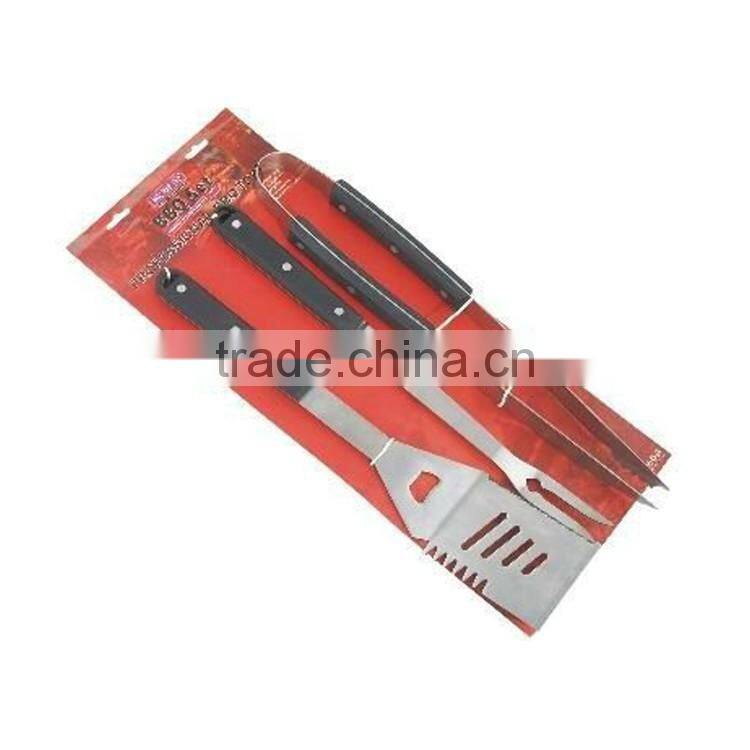 3pcs multi-function stainless steel outdoor barbecue tool set